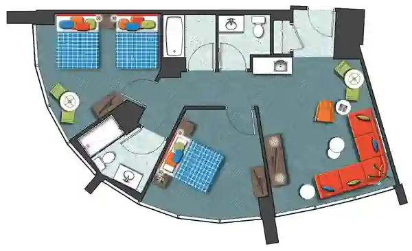 cabana bay 2 bedroom suite universal orlando