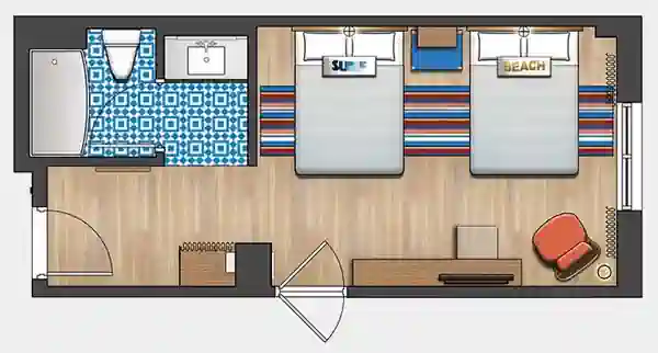 Plano de habitación Endless Summer Universal orlando