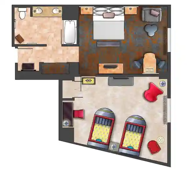 plano habitacion Minions disney world orlando