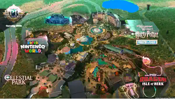 Mapa epic Universe orlando Univeralparques