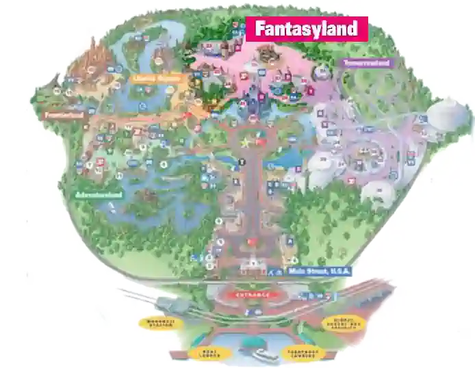ubicacion fantasyland en Disney World Magic Kingdom Orlando
