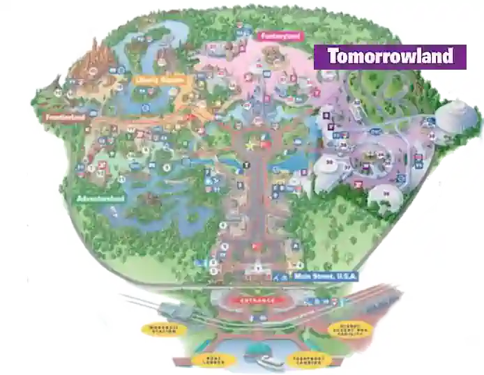 ubicacion tomorrowland en Disney World magic kingdom orlando